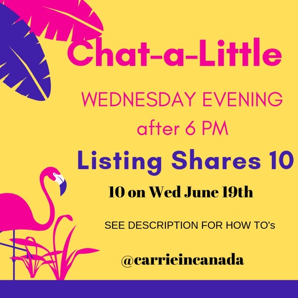 WEDNESDAY EVENING Chat-a-little Share Party - Picture 1 of 1